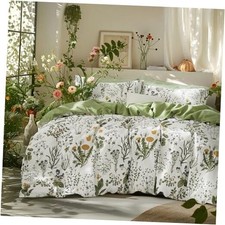 Bedsure Duvet Cover Queen Size - Queen 90" X 90" 00 - Green No Comforter 