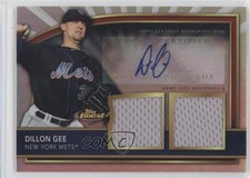 2011 Topps Finest Refractor Rookie Dual Relics 194/499 Dillon Gee #79 Auto 0s3