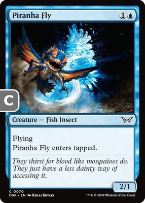 MTG Piranha Fly Duskmourn Common Creature Fish Insect NM