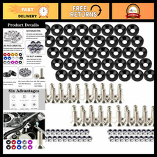 40pcs M6 Engine Dress Up Kit - Black Bolts Fasteners Accessories For Customiz