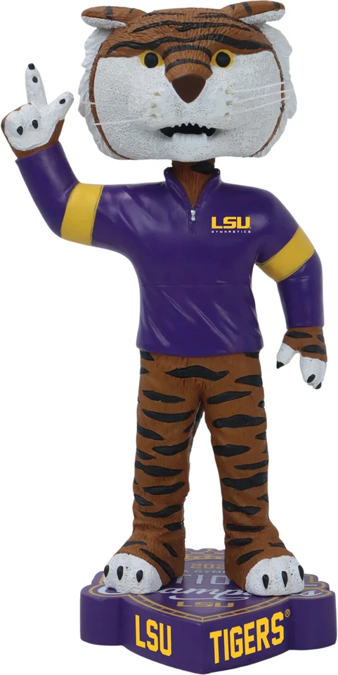 Mike The Tiger LSU Tigers 2024 Women's Gymnastics National Champions Bobblehead - Image 1 of 1
