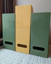 Set Of 3 Vintage Magazine Holders Files Plastic Storage Gaylord
