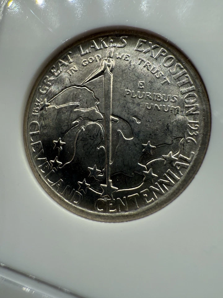 1936 P  50c NGC MS-65 CLEVELAND, Silver - Image 4 of 4