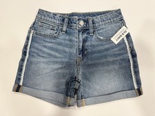 Old Navy Girl's High Rise Midi Denim Shorts w/ Rolled Hem  Lace NWT SIZE 12 
