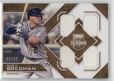 2016 Panini Elite Extra Edition Quad Materials Holo Gold 61/99 Alex Bregman q3x