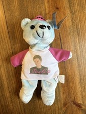 Justin Timberlake Limited Edition Rare Bear Nsync Light Blue Bear w/Photo Shirt