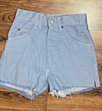 Vintage 1970's Childrens Levi's Denim Shorts Lightwash Size 20x12 Made in USA