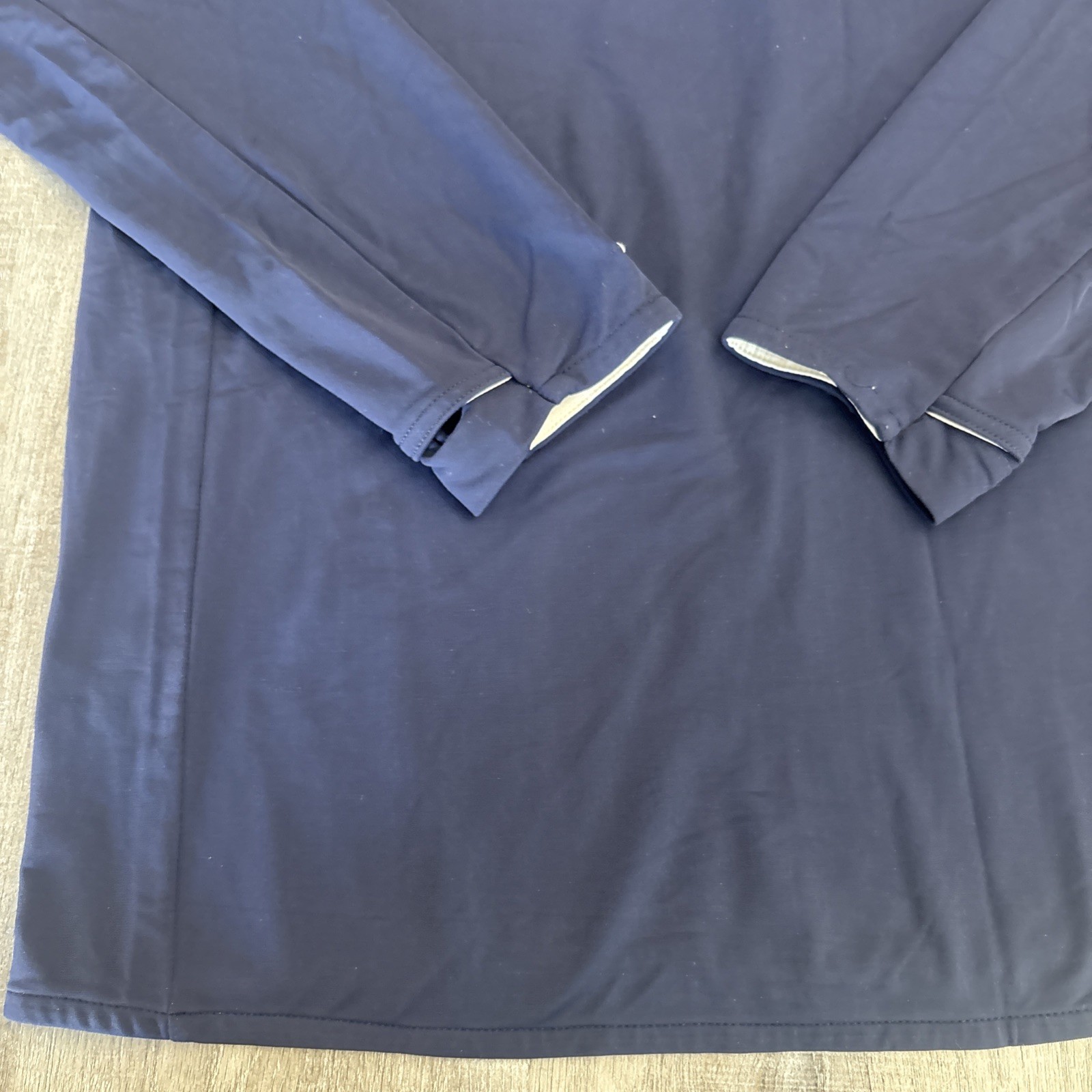 Tracksmith Performance 1/4 Zip Pullover Navy Blue… - image 13