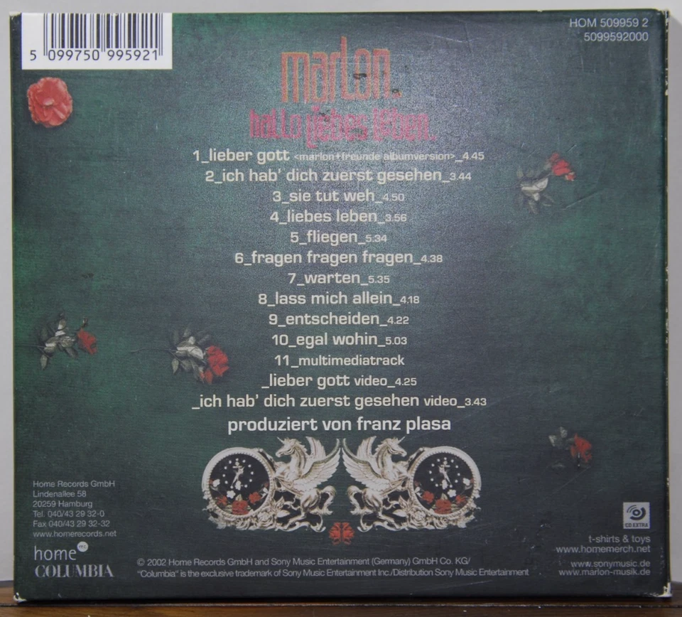 CD - Home Records - Hallo Liebes Leben - Marlon - Zustand Near Mint (1123) - Bild 2 von 4
