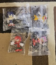 Burger King x Sonic Toys Set of 4 Sonic Amy Tails Knuckles Sealed New In Package