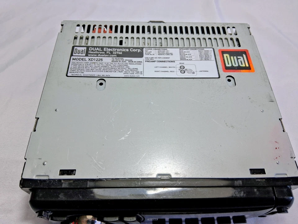 Used Dual XD1225 In-Dash AM/FM Receiver, CD/CD-R/CD-RW Compatible - Image 4 of 4