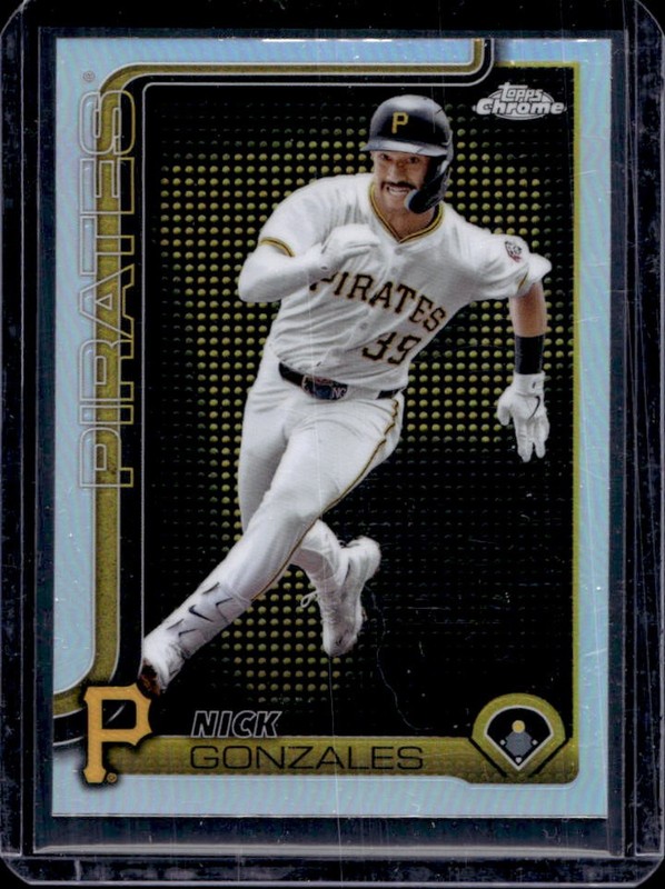 2025 Topps Chrome Nick Gonzales Lightboard Logo Variation #222 Pirates