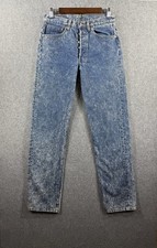 Vintage Levis Jeans Mens 31x34 (Fits 30x33) Blue Acid Wash 80s 501 Made in USA