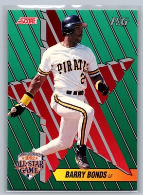 1992 Score Procter & Gamble #15 Barry Bonds Pittsburgh Pirates