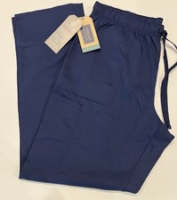 Cherokee Workwear Revolution Tech Unisex Large Scrub Pants Navy WW042AB