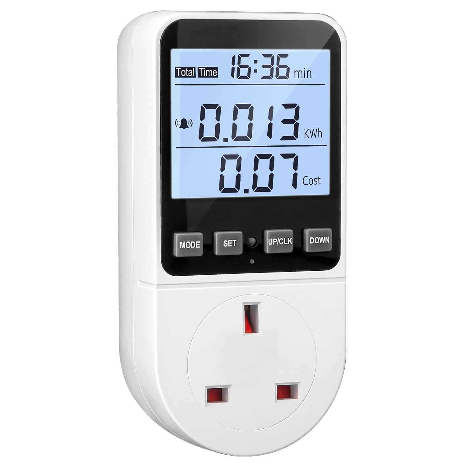 Power Meter Electricity Usage Monitor 8 Modes, Energy Monitor Plug with LCD Bac