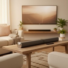 Versatile 80W Soundbar for TV/PC with Bluetooth 5.3 and 3 EQ Modes, Sleek Design