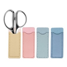 4 Pcs Scissors Sheath, Leather Scissor Tip Protective Cover Sleeve, 4 Colors-2