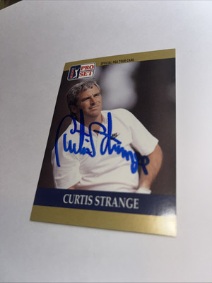 Curtis Strange Signed 1990 Pro Set Card