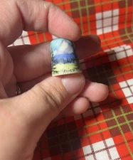 Hand Painted New Mexico Thimble Ceramic Souvenir 