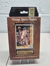 Vintage Sports Plaque Michael Jordan Bulls vs Blazers 1992 NBA Finals Upper Deck