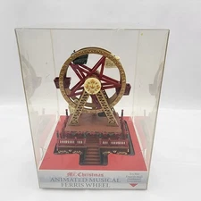 Mr Christmas Mini Carnival Animated Ferris Wheel Music Box Works 2012 Village