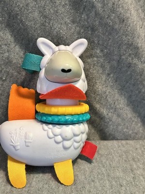 Skip Hop Llama Teether Rattle Toy Multicolor Sensory Rings Crinkle Baby Boy