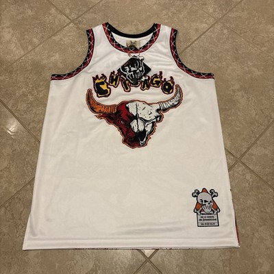BRAND X Chicago Bulls NBA White Men's Jersey L Embroidered Warren Lotas $125 NEW