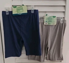 Lot Of 2~ Extremely Me Boys Size L/14~ Stretchy 2-Pack Biker Shorts Blue & Grey 