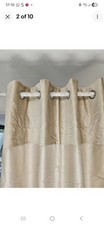 Next White Rustic Extendable Curtain Pole with hold backs