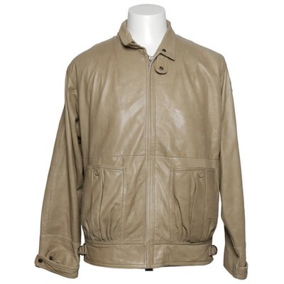 Gianni Feraud, Lederjacke, Herren, Größe: 50, Beige #eb8
