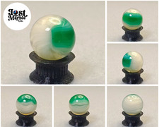 16mm Vitro Agate Patch Marble Translucent Green white MINT