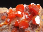 94g Vanadinite&Barite crystal minerals dispay specimens!