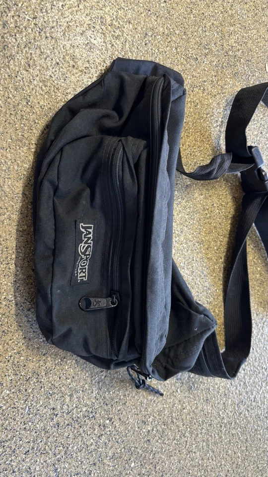 Riñonera Jansport Bandolera Bolso Cintura Negro, Unisex, Correa Ajustable Foto 3 de 3