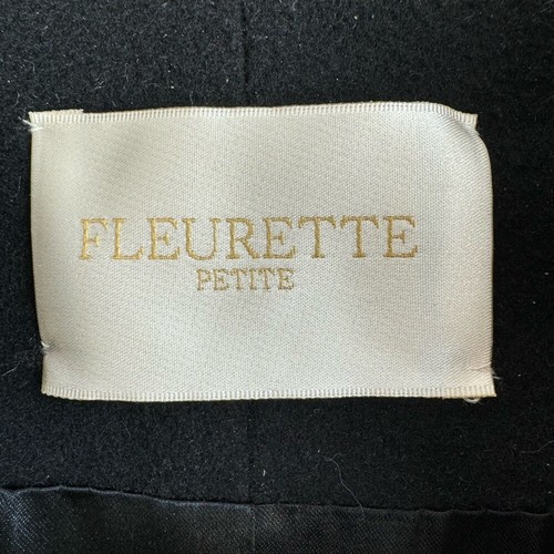 Fleurette Loro Piana schwarz City klassischer Wollmantel/Trench Größe 10P - Bild 4 von 13