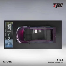 TPC 1:64 Model Car Honda Civic FD2 Alloy Die-Cast Vehicle-Magic Purple