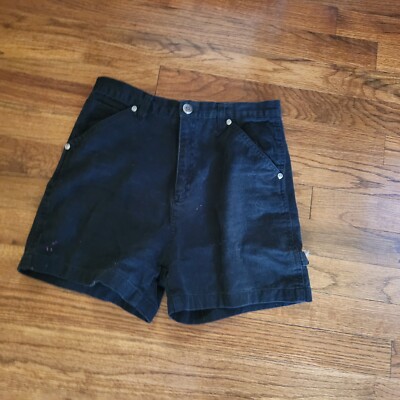 Black Demin Jean Shorts Size 14 100% Cotton