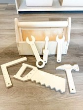 Montessori Toy Wooden Toddler Tool Box -Kids Tools Storage - Toddlers First Tool