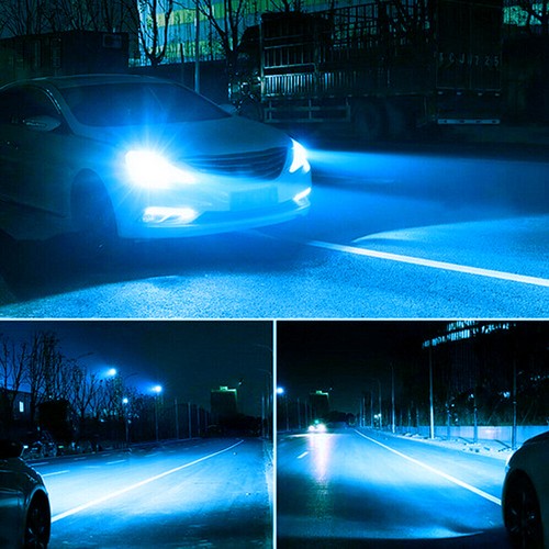 For Ford Mustang 2005-2012 - 4PC Ice Blue LED Headlight Hi/Low + Fog Light Bulbs - Picture 4 of 15