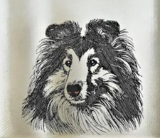 Collie Puppy Personalized Embroidered Fleece Stadium Blanket