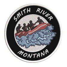 Smith River, Montana Patch Embroidered iron-on Applique Water Rafting Souvenir