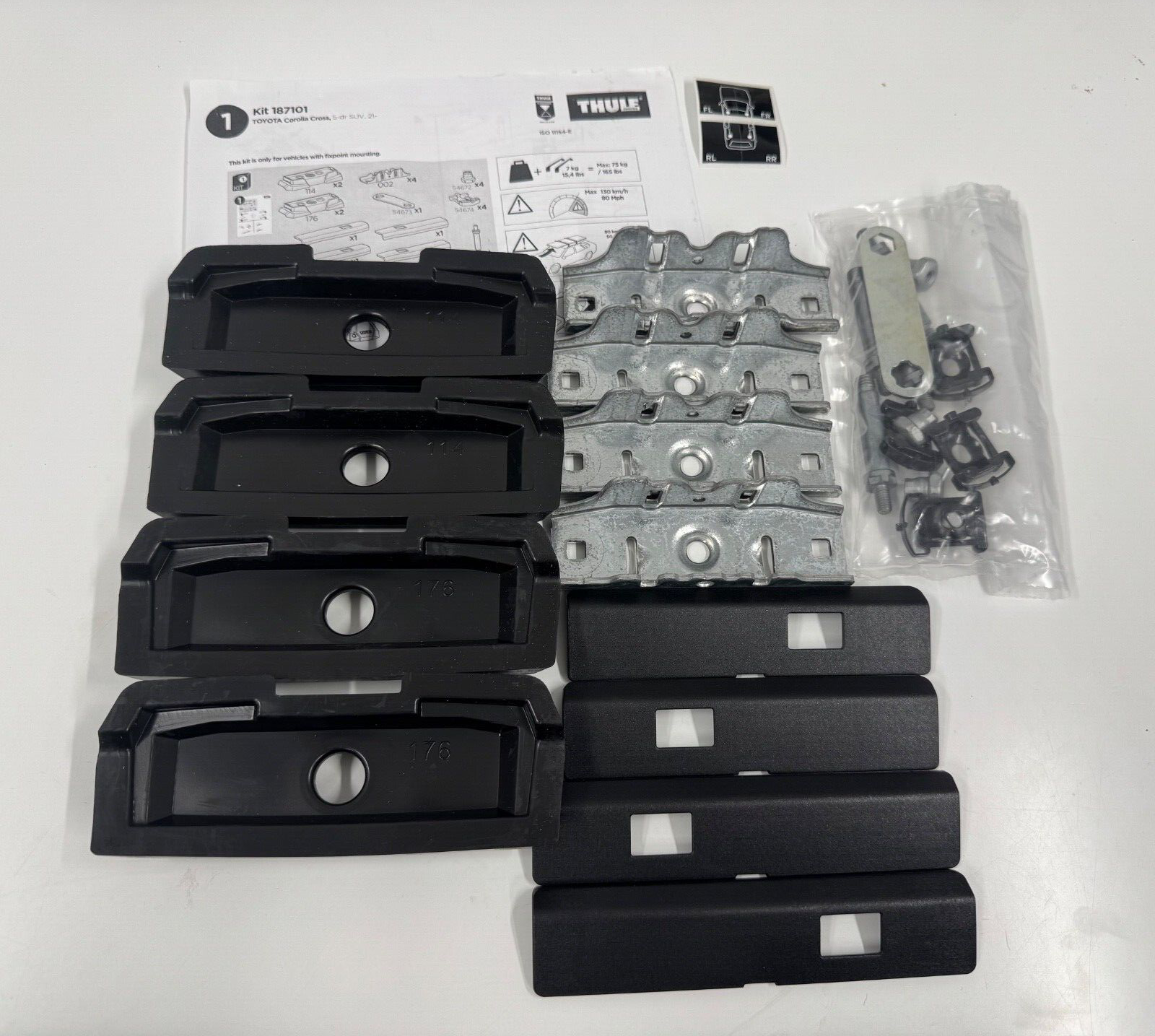 THULE FITTING KIT 7101 no box fits TOYOTA Corolla Cross, 5-dr SUV, 21-