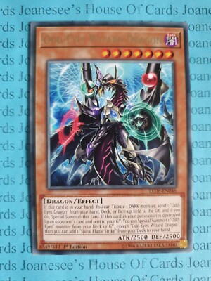 LED6-DE046 Odd-Eyes Zaubererdrache Rare Yu-Gi-Oh Karte 1. Auflage Neu