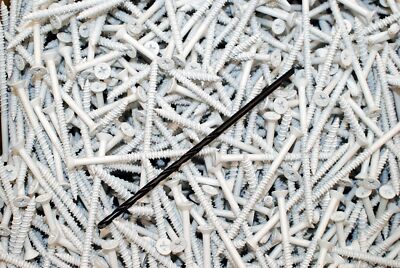 (175) White Phillips Flat Head 3/16 x 3-1/4 Concrete Masonry Screw Tapcon