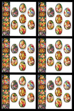 Easter Egg Wraps for 42 Hen Eggs, 6 Sleeves, 7 Designs, Heat Shrink, Pysanka 26