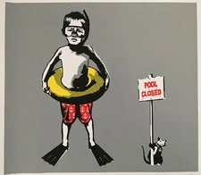 SIXSTRINGER Screenprint/Serigraph "First World Water Crisis" Banksy-style