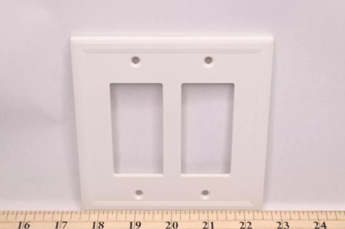 New 1 PK Hampton Bay 2 Gang Bright White GFCI Wall Plate Antimicrobial Fast Ship - Picture 4 of 4