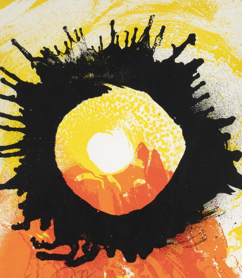 Otto Piene handsigniert nummeriert Farbserigraphie auf Bütten - Bild 3 von 4