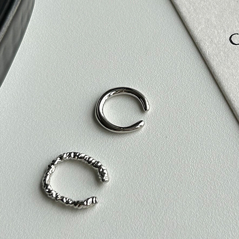 Punk Geometric Ear Cuff for Women Non-Piercing Metal Clip-On Earrings