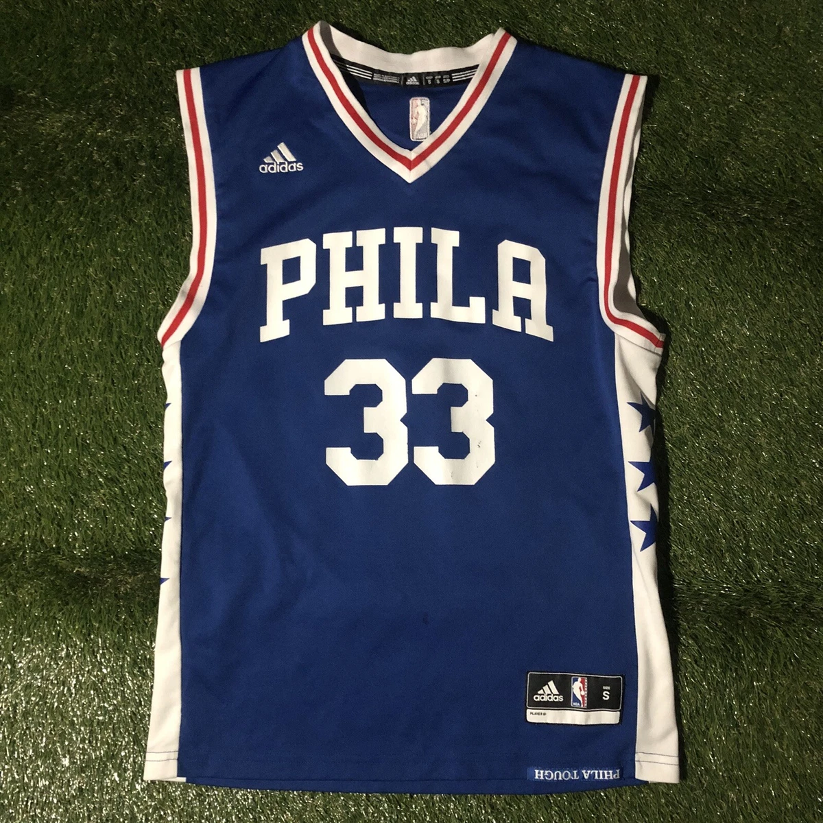Adidas Philadelphia 76’ers NBA #33 Robert Covington Blue Basketball Jersey  Small